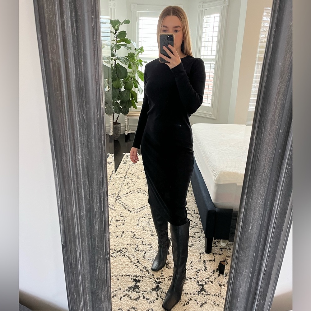 KOTN black long cotton dress size S/P